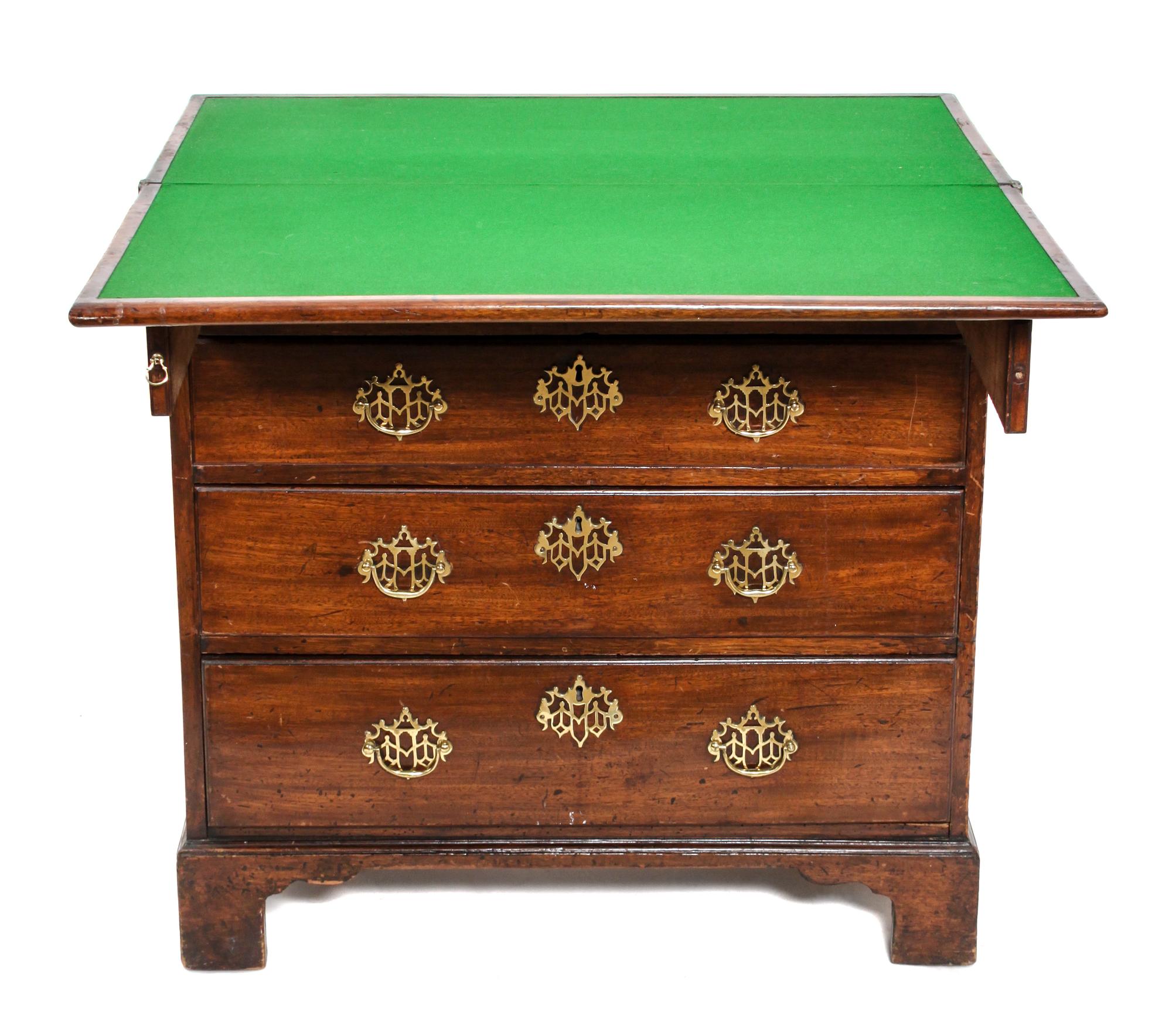 A George III Mahogany Bachelors Chest Height 32 x width 31 1/4 x depth 15 1/8 inches