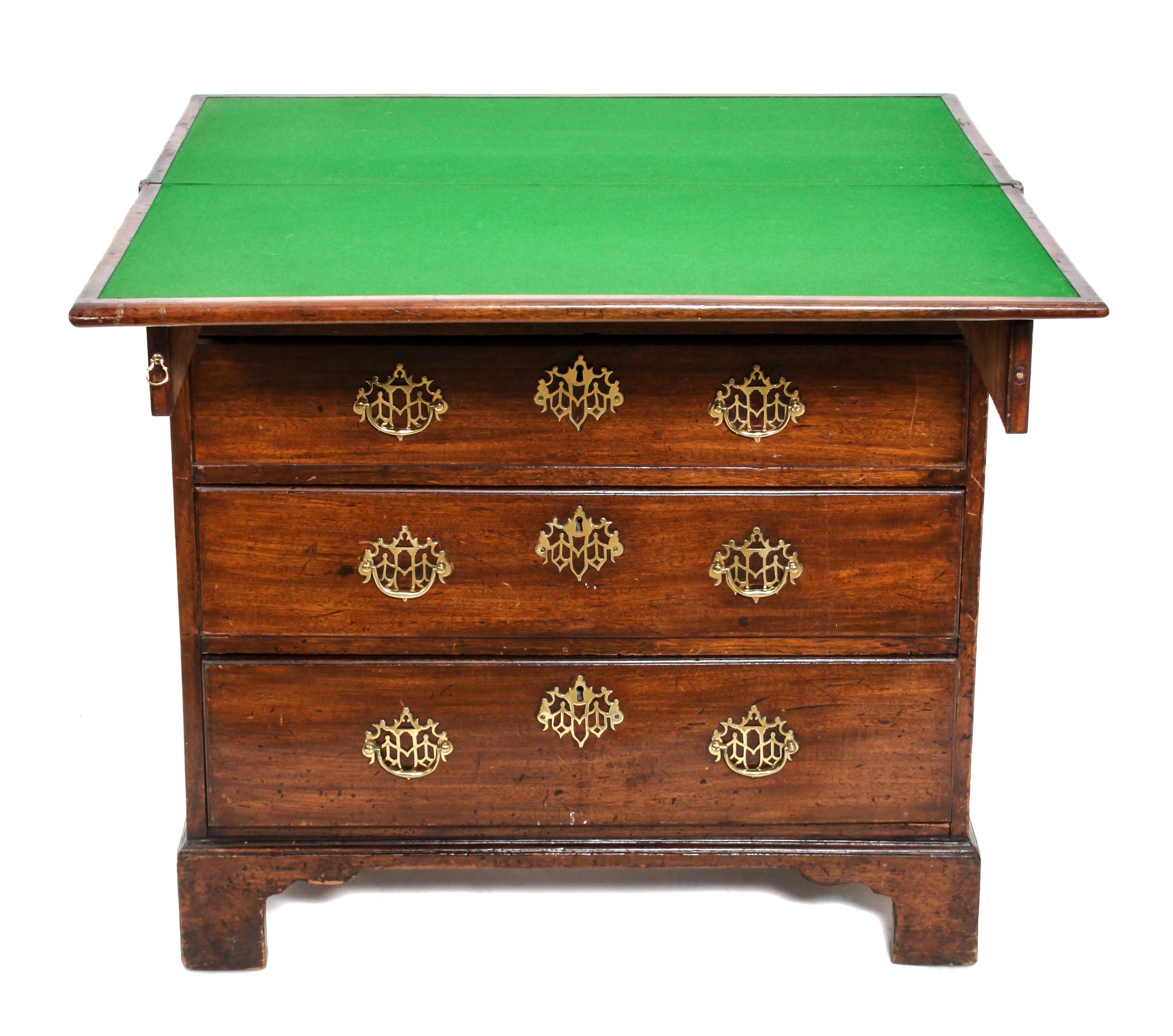 A George III Mahogany Bachelors Chest Height 32 x width 31 1/4 x depth 15 1/8 inches