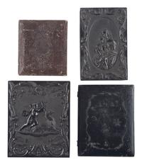 [EARLY PHOTOGRAPHY]. A group of 12 daguerreotypes, ambrotypes, and tintypes of couples housed in 8 cases, including some Union cases.