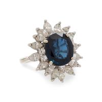 SAPPHIRE AND DIAMOND RING
