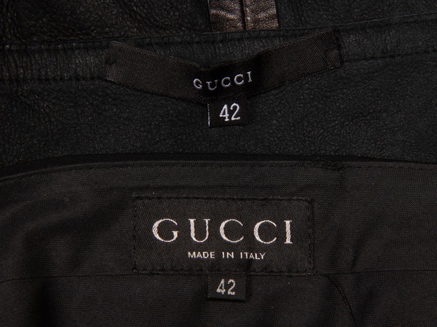 Tom Ford for Gucci, Leather Top & Wool Pants