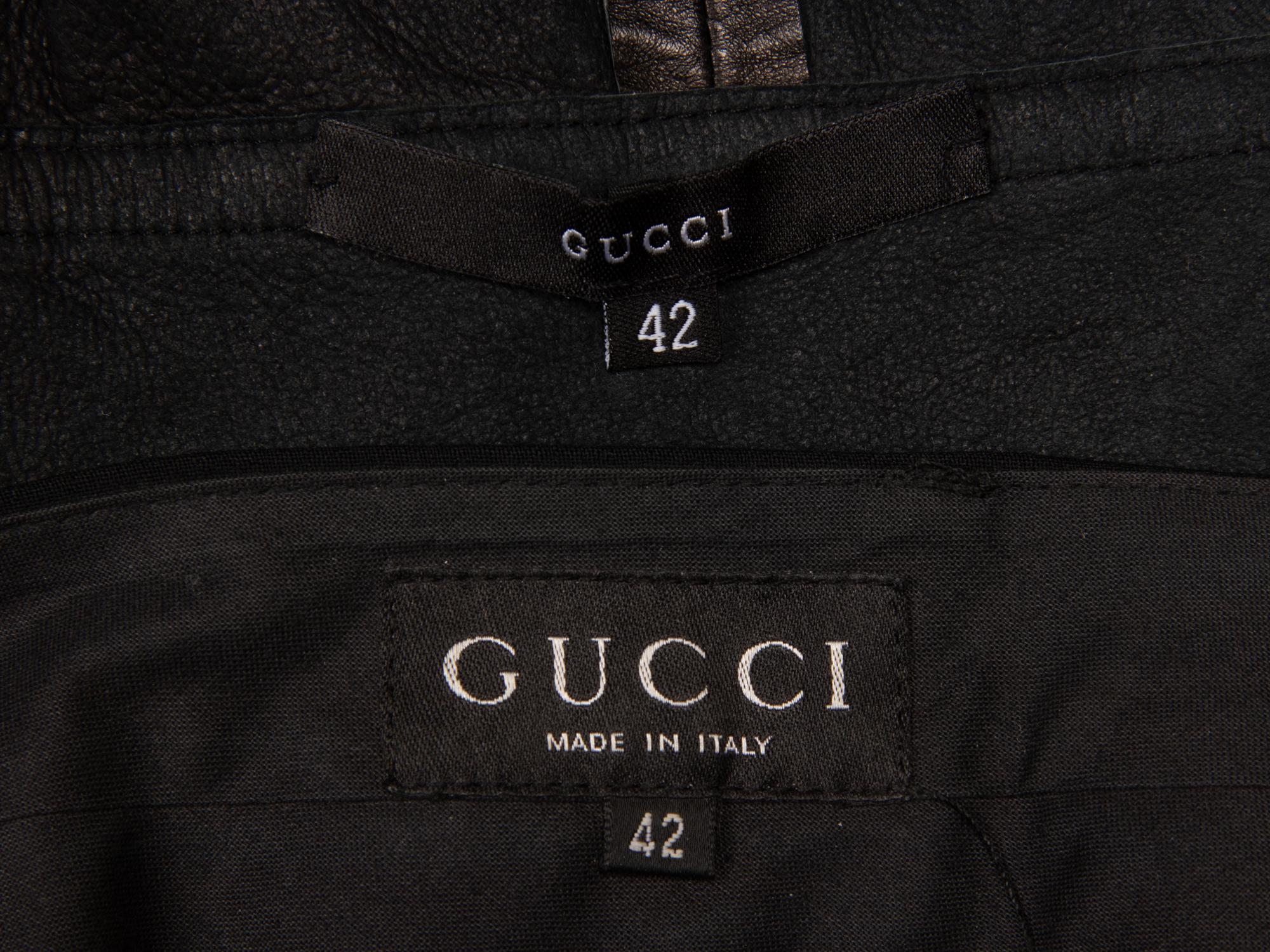 Tom Ford for Gucci, Leather Top & Wool Pants