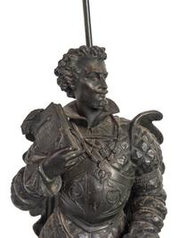 A Pair of Continental Cast Metal Figures of Warriors