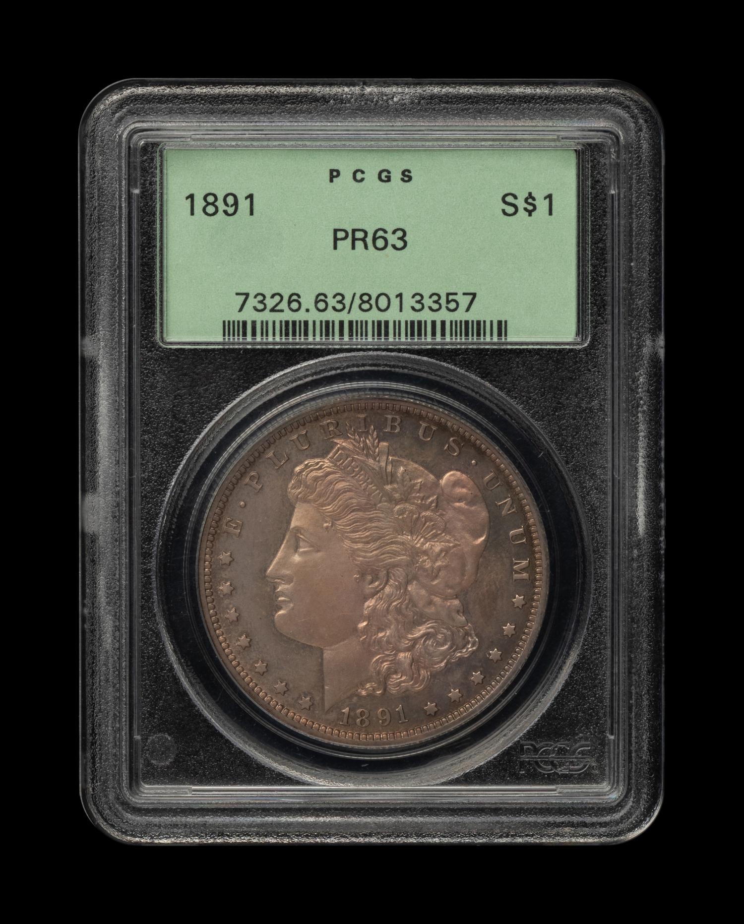 A 1891 Morgan $1 Proof Coin (PCGS PR63)