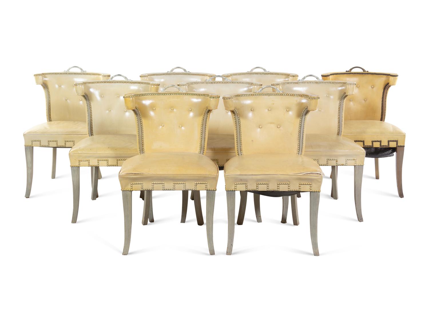 A Set of Nine Oxford-Kent Dining Chairs