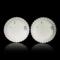 A Pair of Japanese Molded Porcelain Dishes, 18th Century