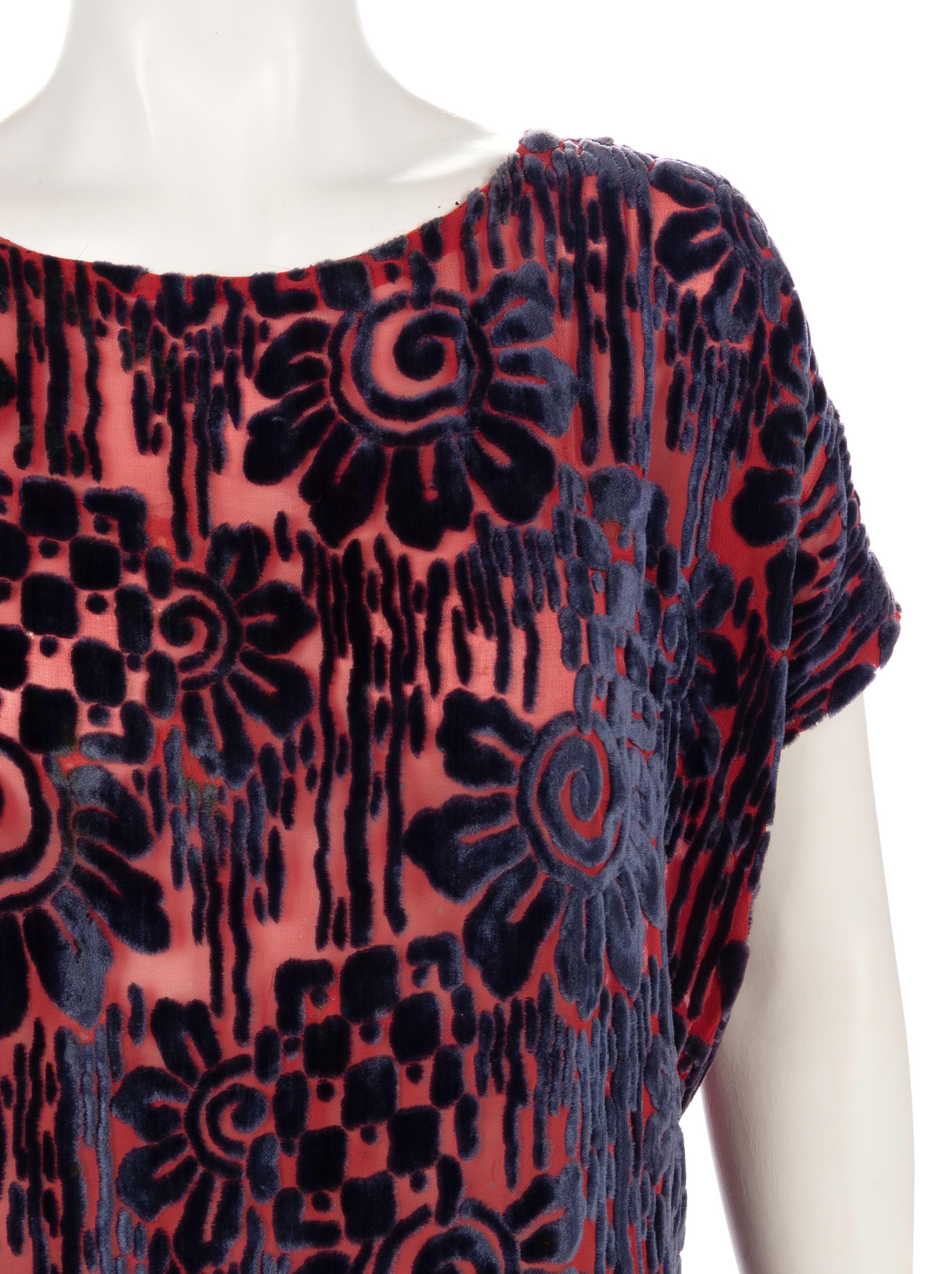 Voided Velvet Flapper Dress, 1920s