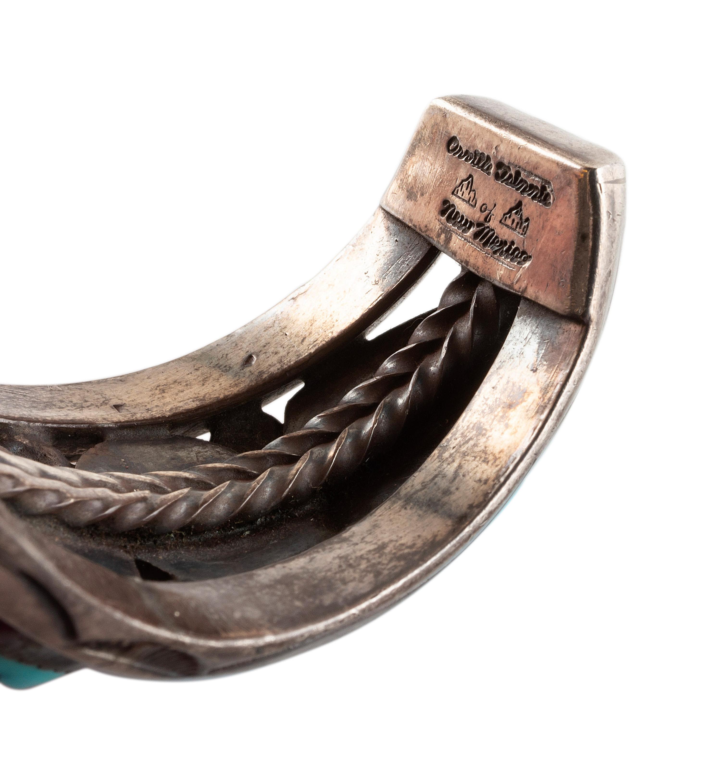 Sterling Silver and Morenci Turquoise Cuff Bracelet