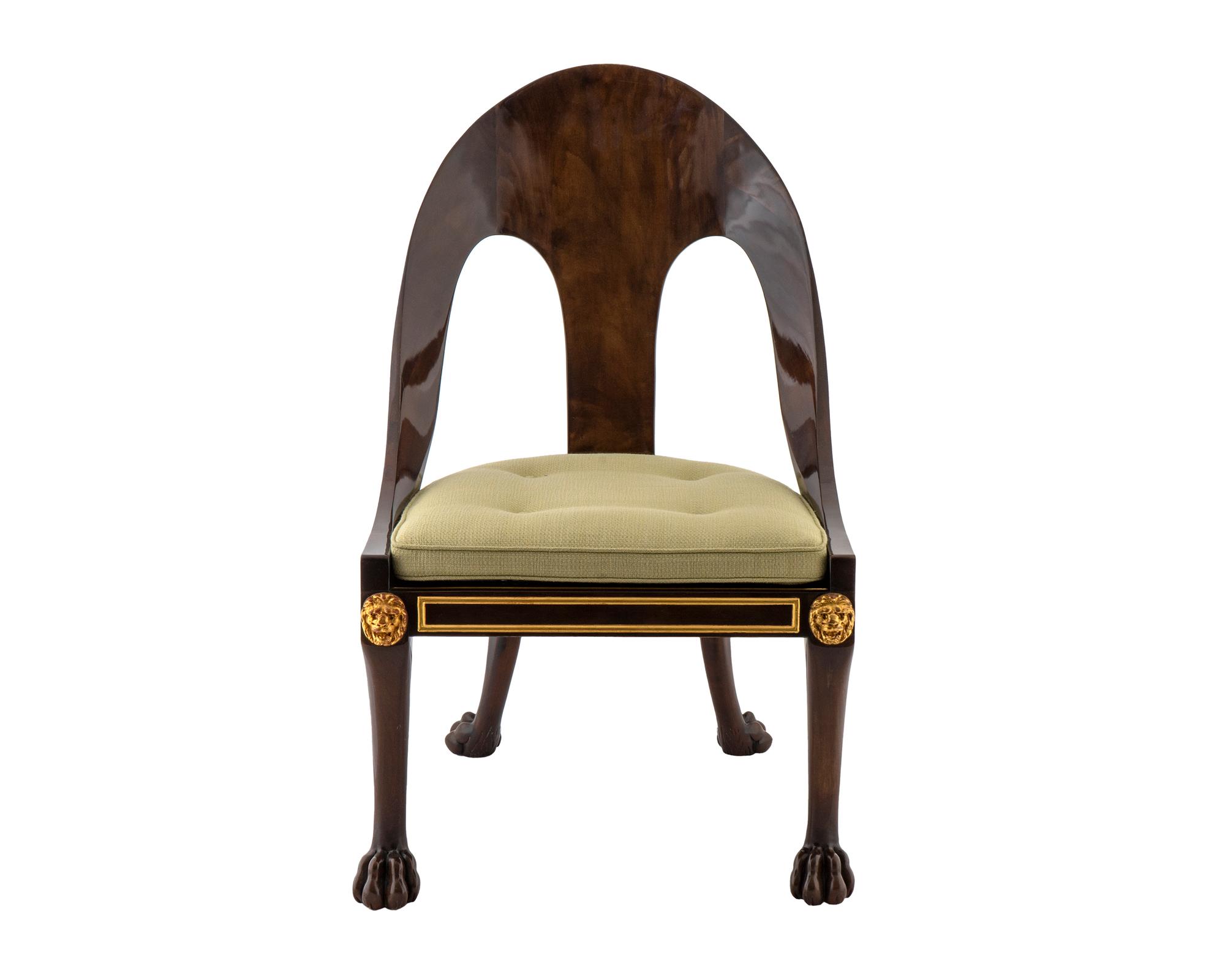 A Regency Style Barrel-Back Chair — BAKER FURNITURE