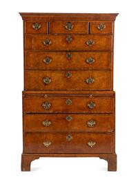 A George II Walnut Chest-on-Chest