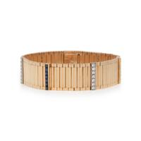 YELLOW GOLD, SAPPHIRE, AND DIAMOND BRACELET
