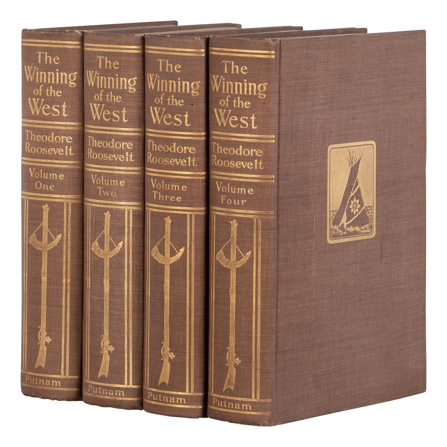 ROOSEVELT, Theodore (1858-1919). The Winning of the West . New York and London: G. P. Putnam's Sons and the Knickerbocker Press, 1900.