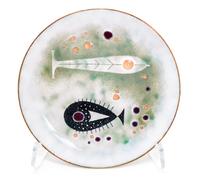 An Enameled Copper Dish, Elizabeth Madley Diameter 5 3/4 inches.