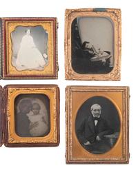 [EARLY PHOTOGRAPHY]. 11 wet plate images featuring interesting and unusual props and poses.