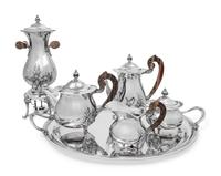 A Buccellati Silver Six-Piece Tea and Coffee Service