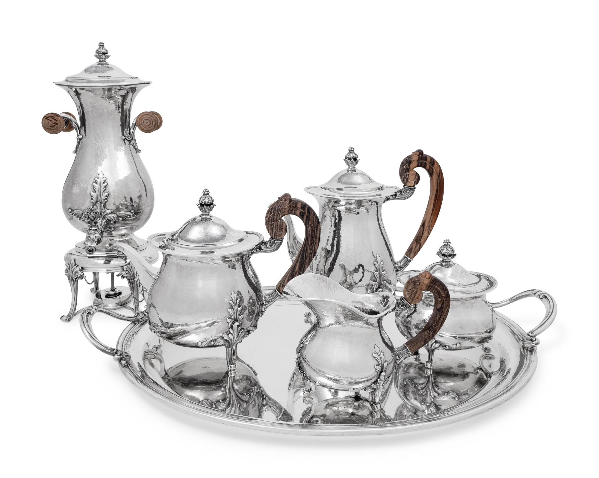 A Buccellati Silver Six-Piece Tea and Coffee Service