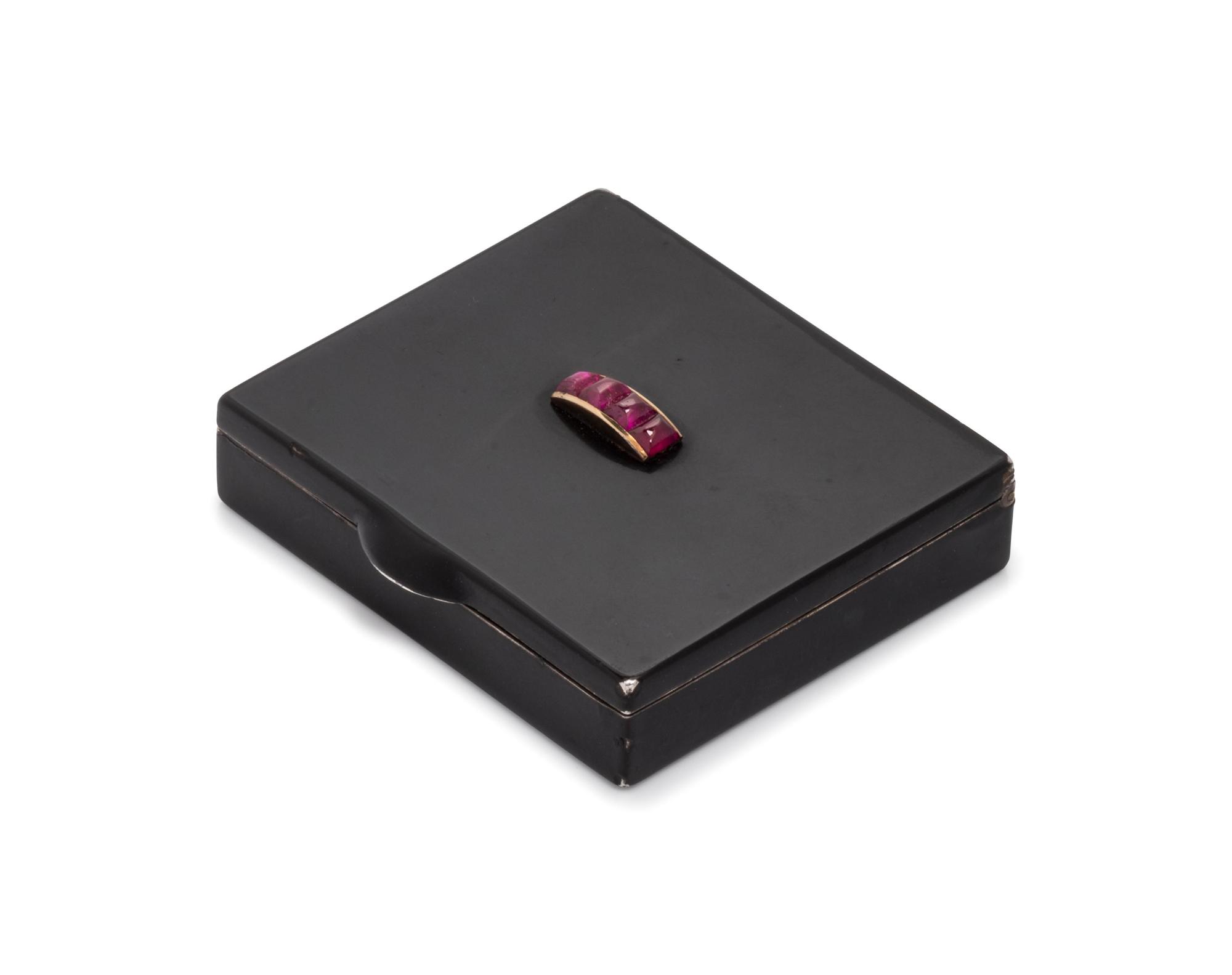 Cartier, Paris, Ruby and Enamel Box