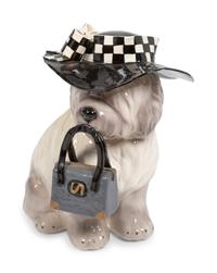 A Glazed Ceramic Dog Figure