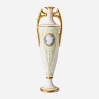 A Minton pate-sur-pate porcelain vase Albion Birks (active 1876-1937), England, circa 1911