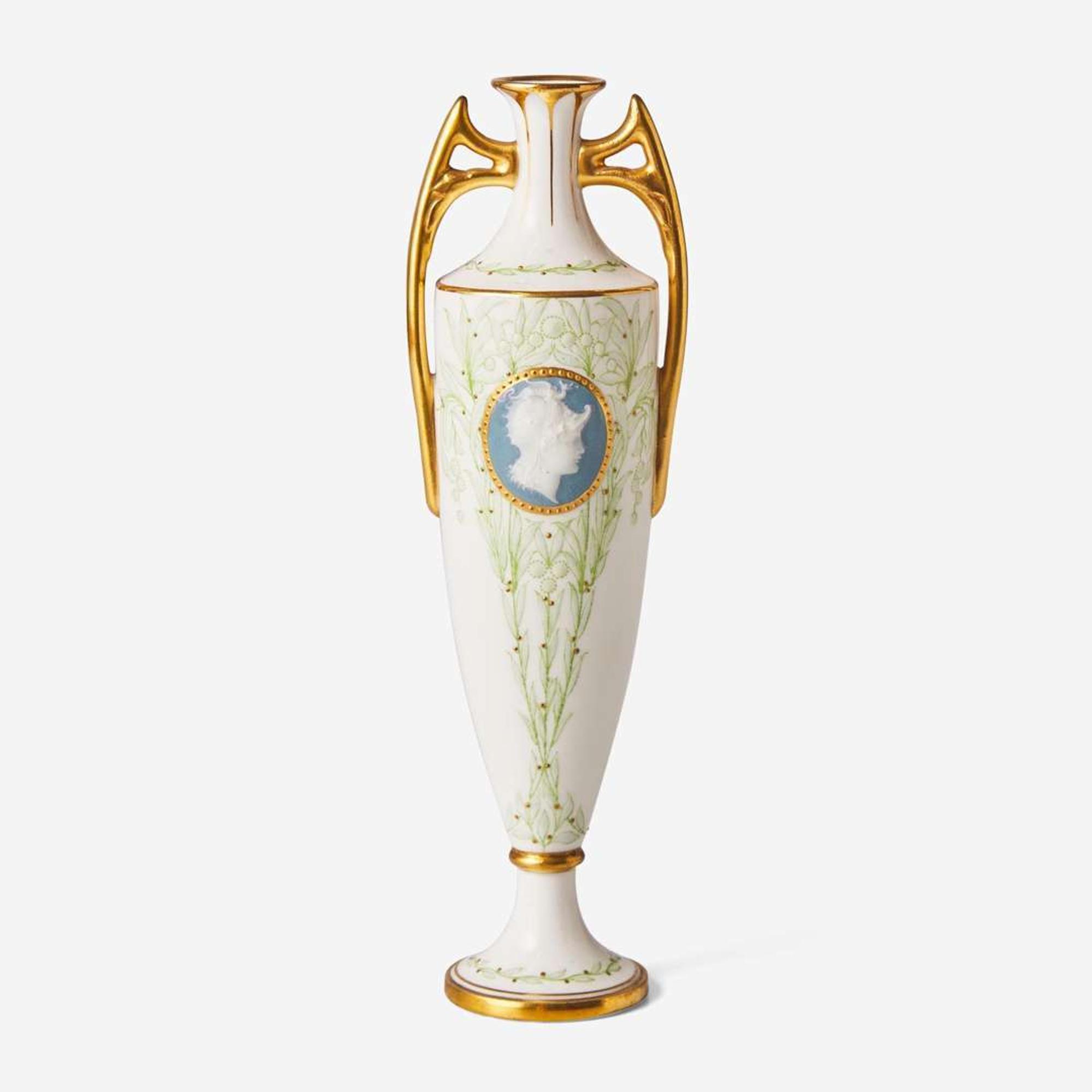 A Minton pate-sur-pate porcelain vase Albion Birks (active 1876-1937), England, circa 1911
