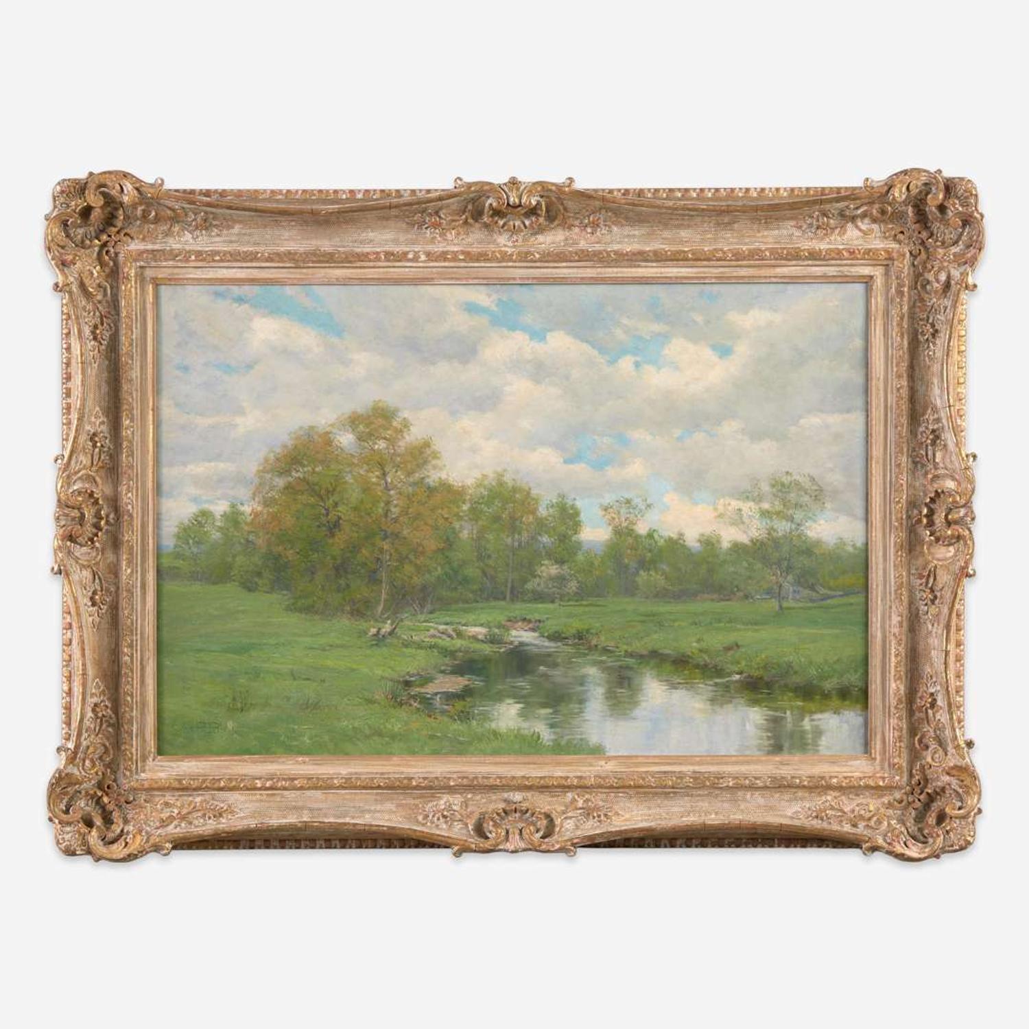 Olive Parker Black (American, 1868–1948) Stream through a Meadow
