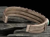 Navajo Silver and Turquoise Cuff Bracelet
