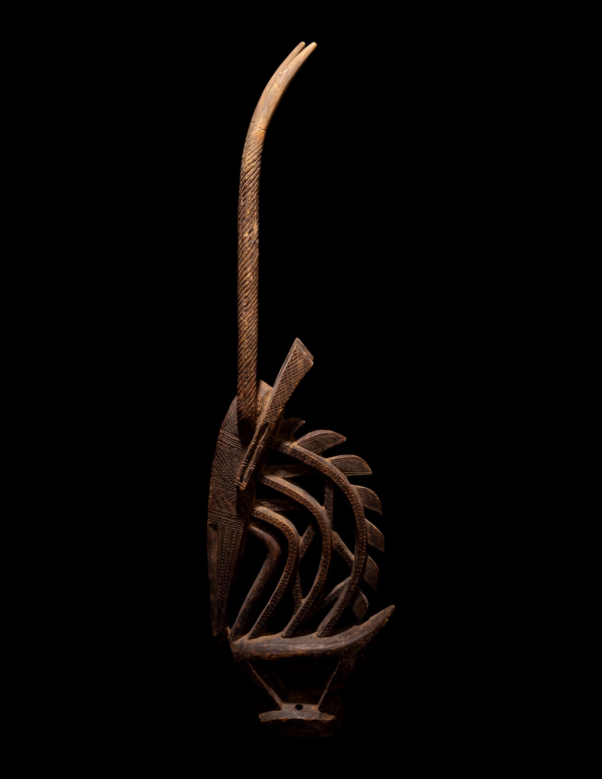 A Bamana Wood Antelope (Chiwara)