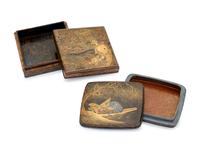 Two Japanese Maki-e Lacquered Boxes and Covers