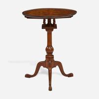 A Queen Anne carved walnut tilt-top candlestand Pennsylvania, circa 1760