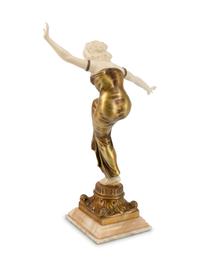 An Art Deco Gilt-Bronze Figure of a Dancer