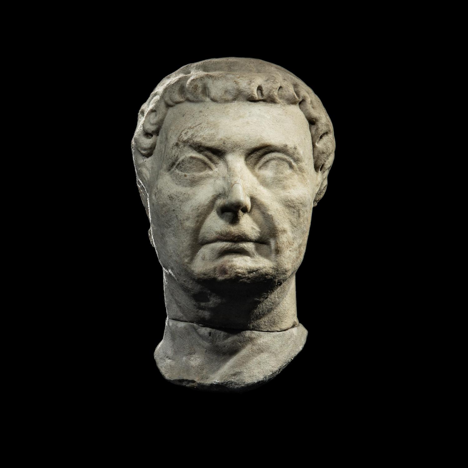 A Roman Marble Portrait Head of a Man