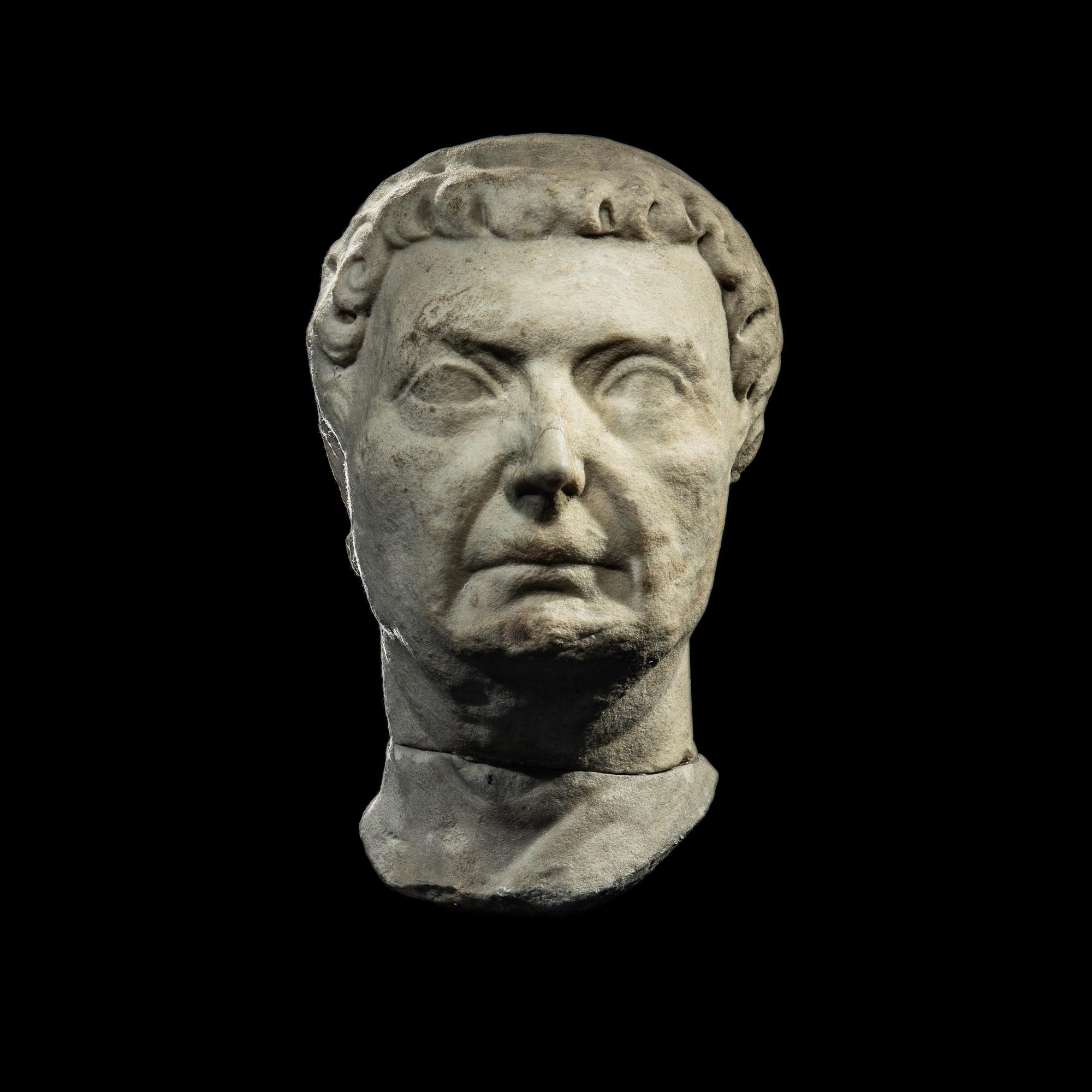A Roman Marble Portrait Head of a Man