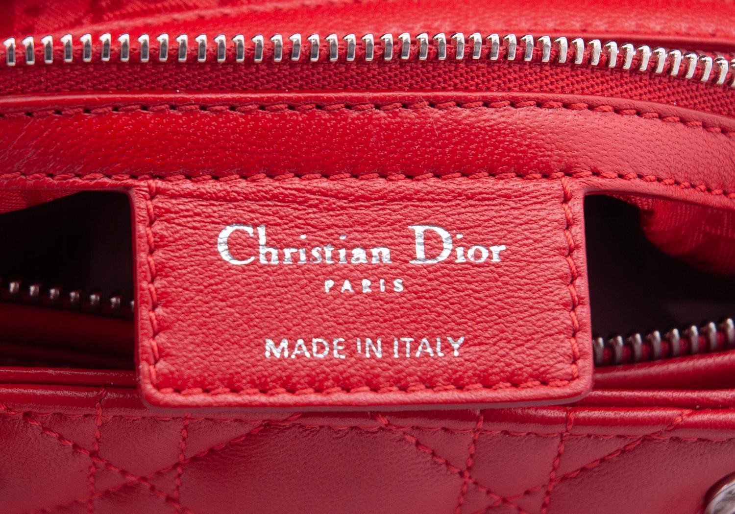 Christian Dior Red Large Lady Dior Bag, 2010