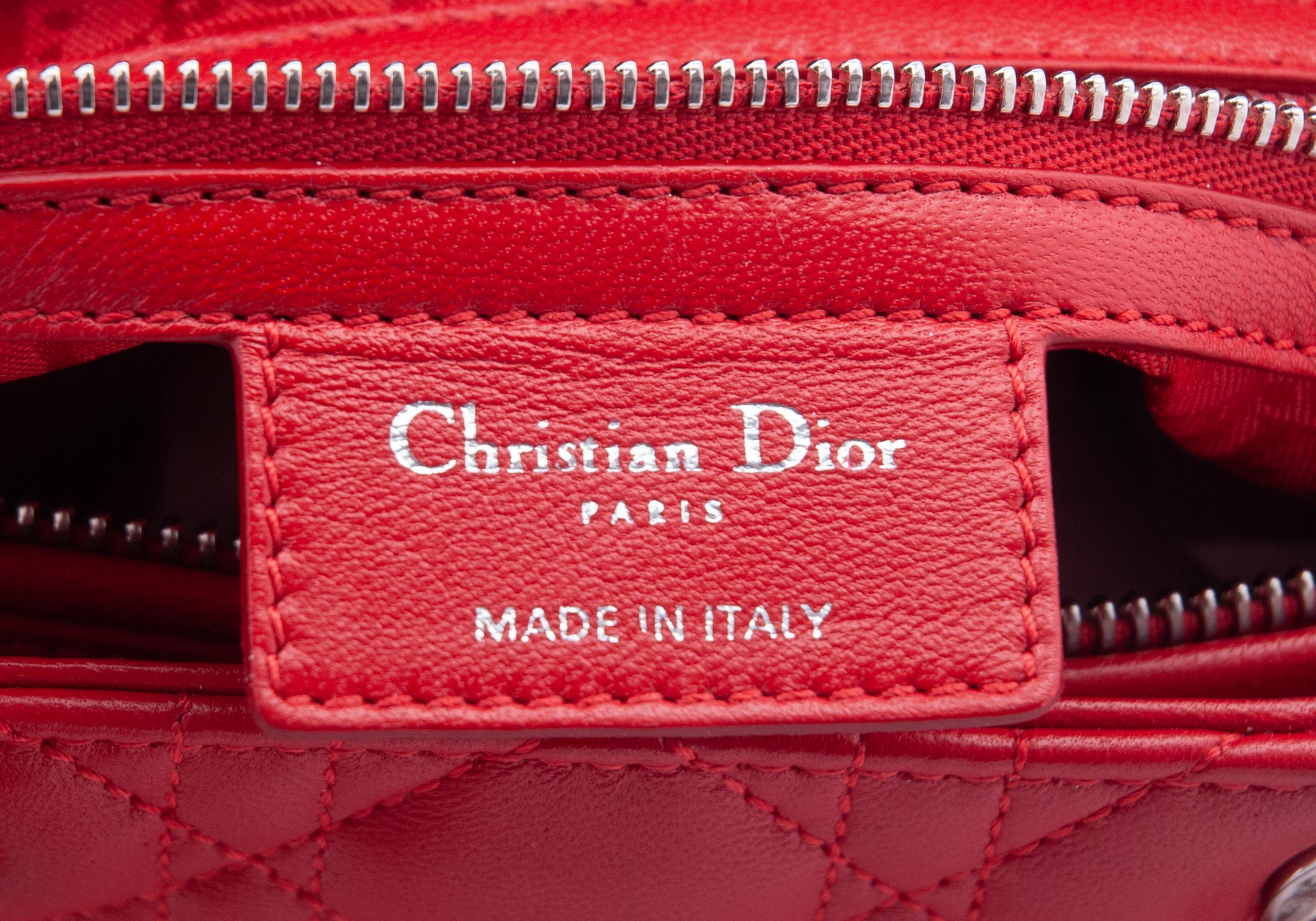Christian Dior Red Large Lady Dior Bag, 2010