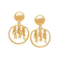 Chanel, Dangling Letter Charm Ear Clips