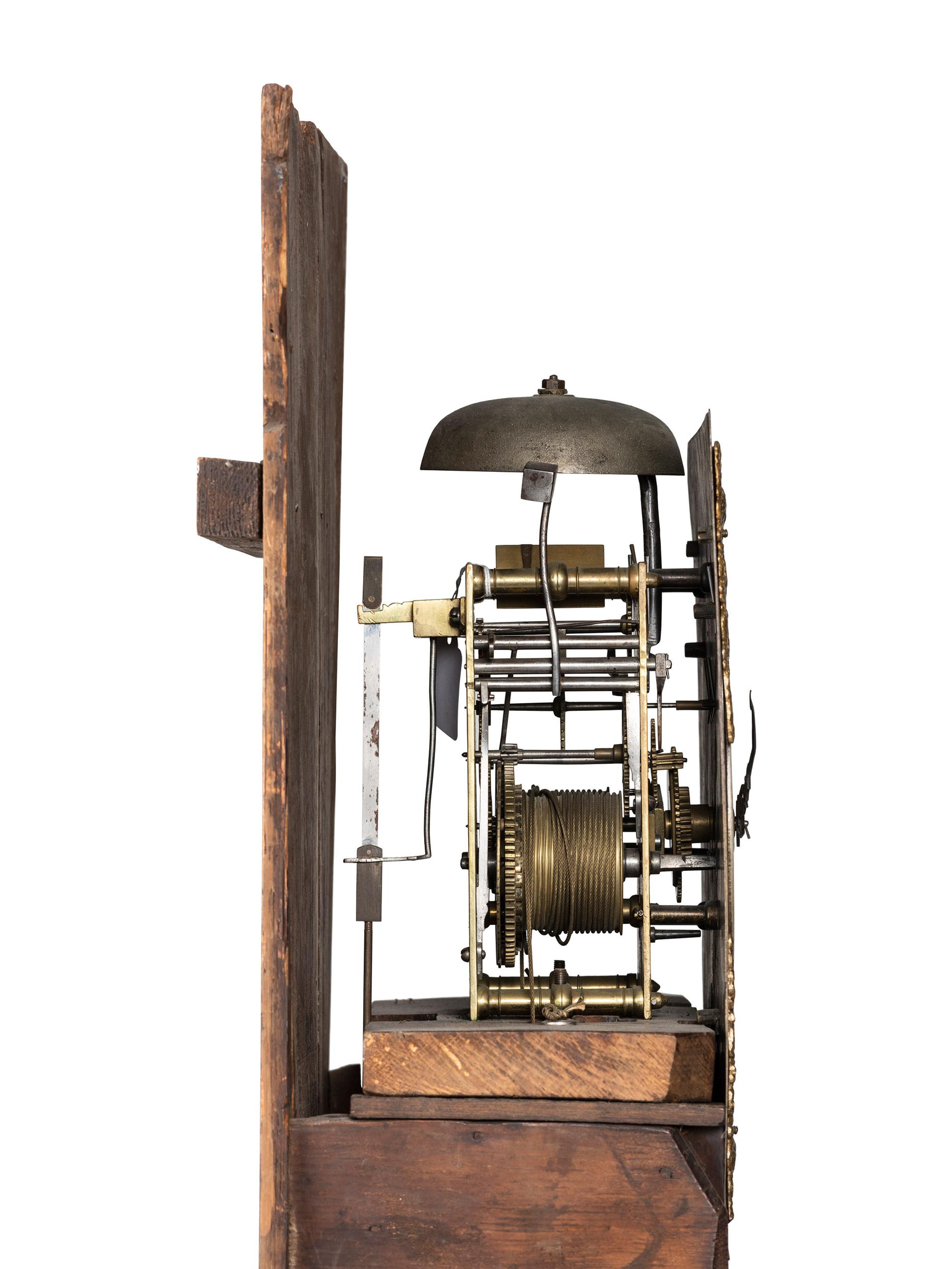 A George III Oak and Walnut Tall Case Clock