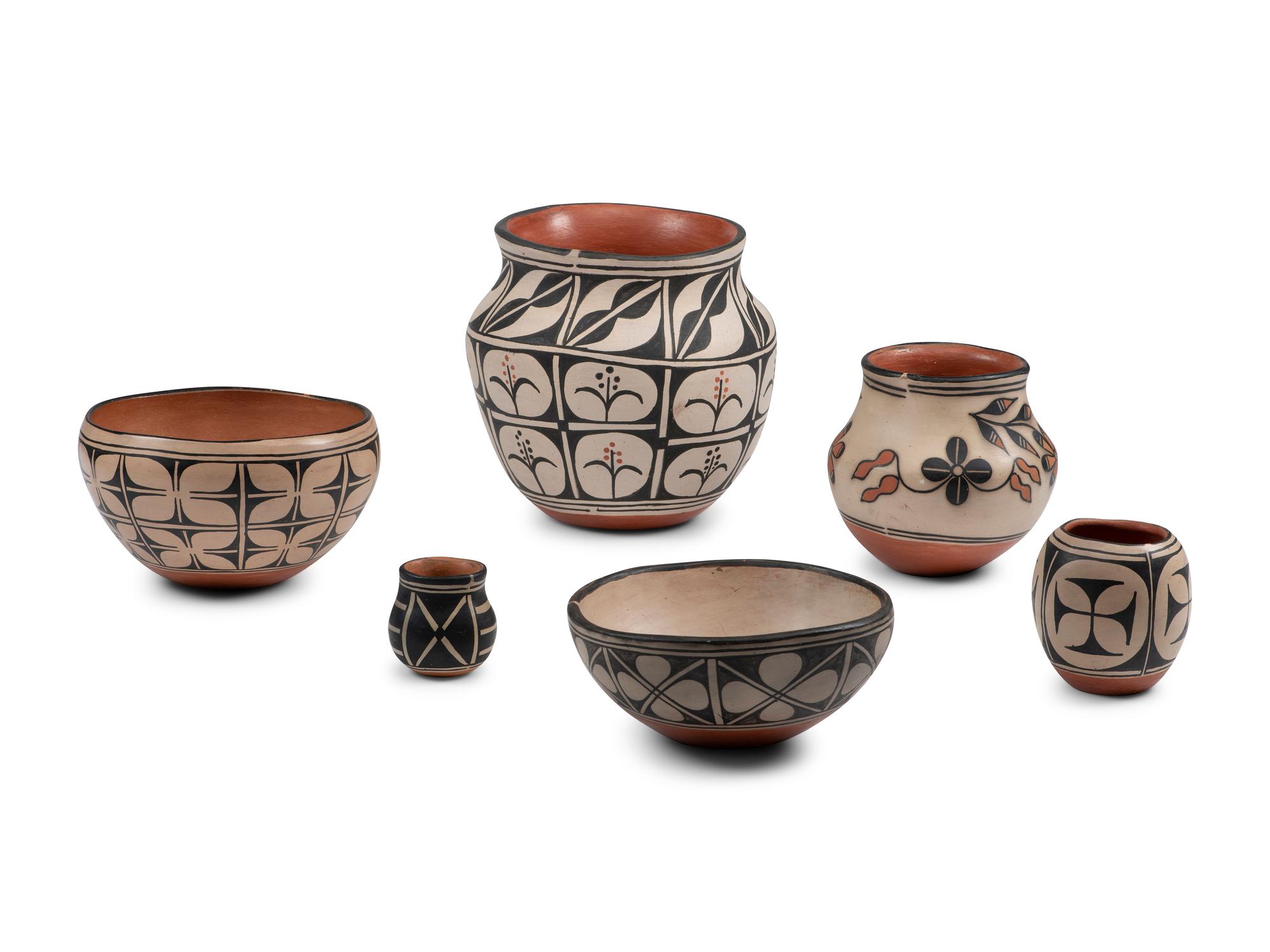 Collection of Kewa Pottery, from the Melchor Family