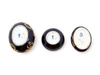 Three Continental Painted and Parcel Gilt Porcelain Boxes