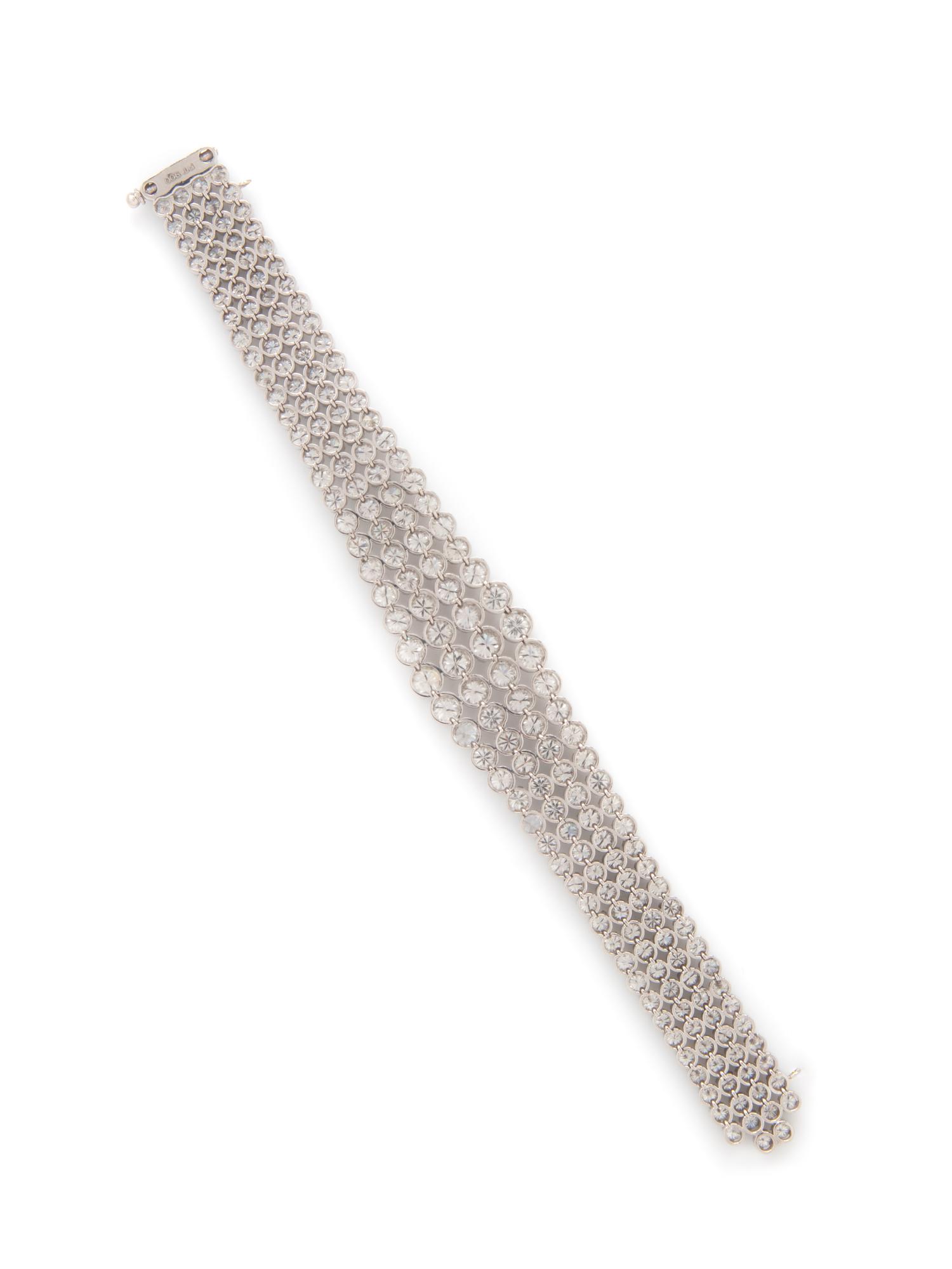 PLATINUM AND DIAMOND BRACELET