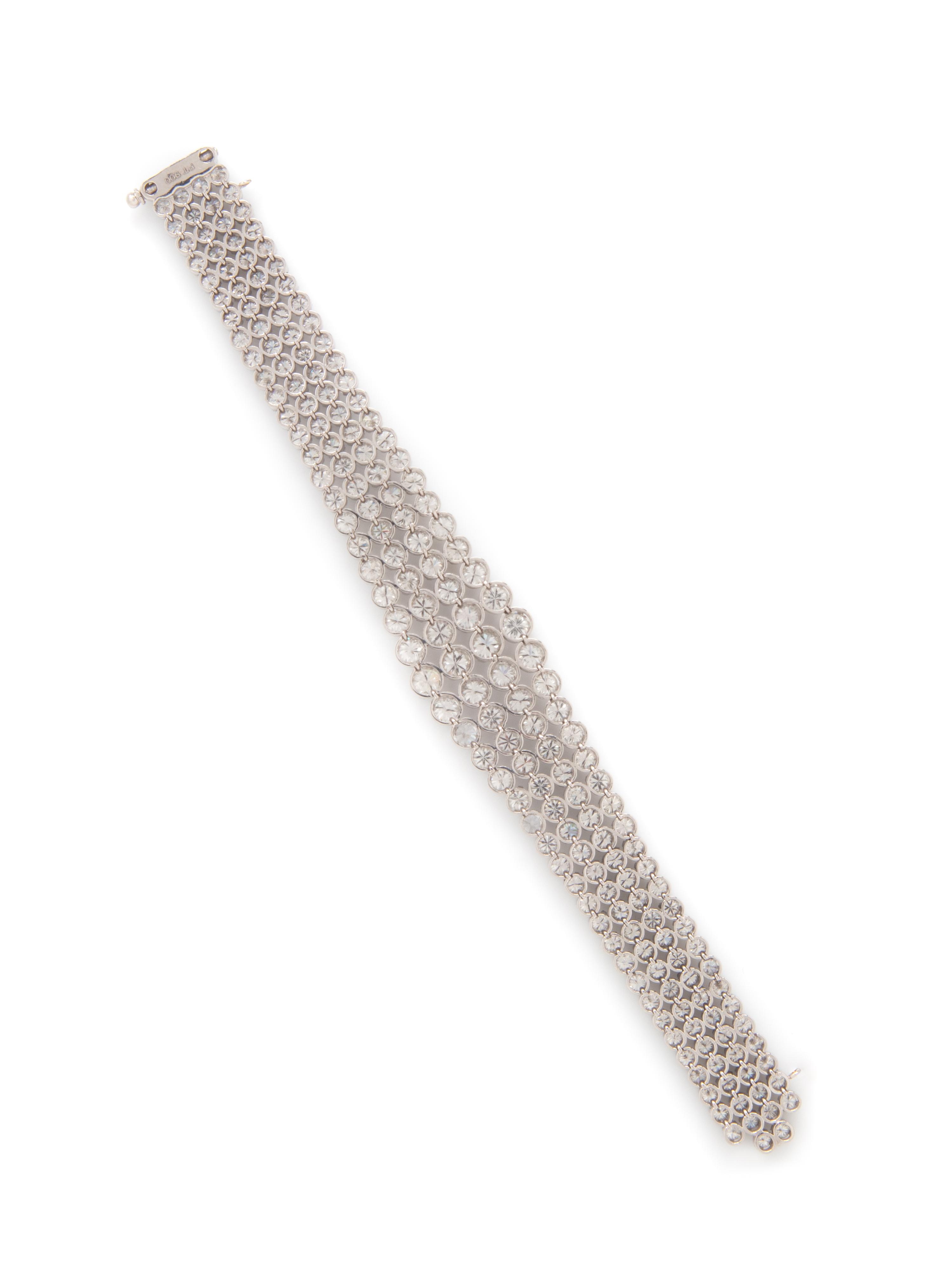 PLATINUM AND DIAMOND BRACELET