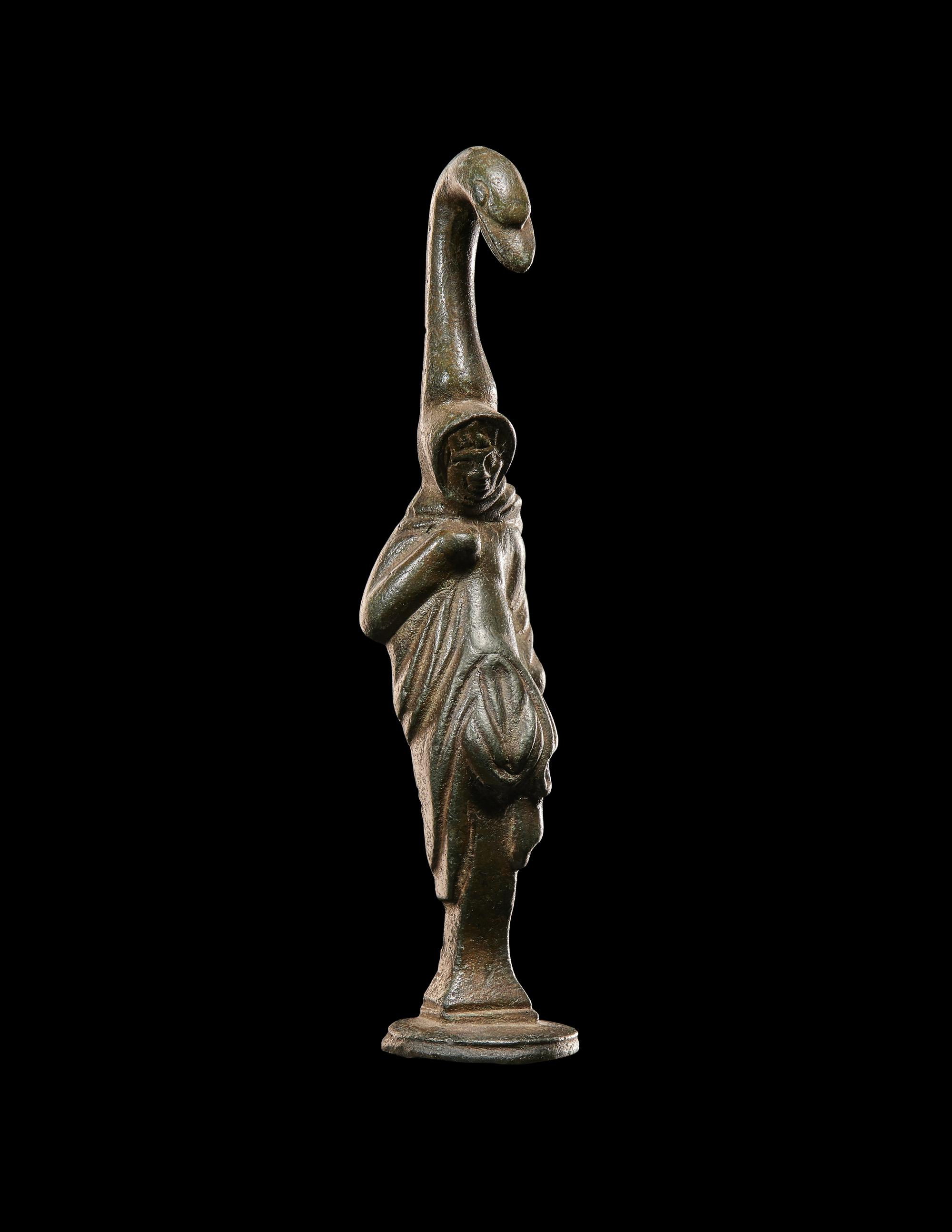 A Roman Bronze Herm Finial