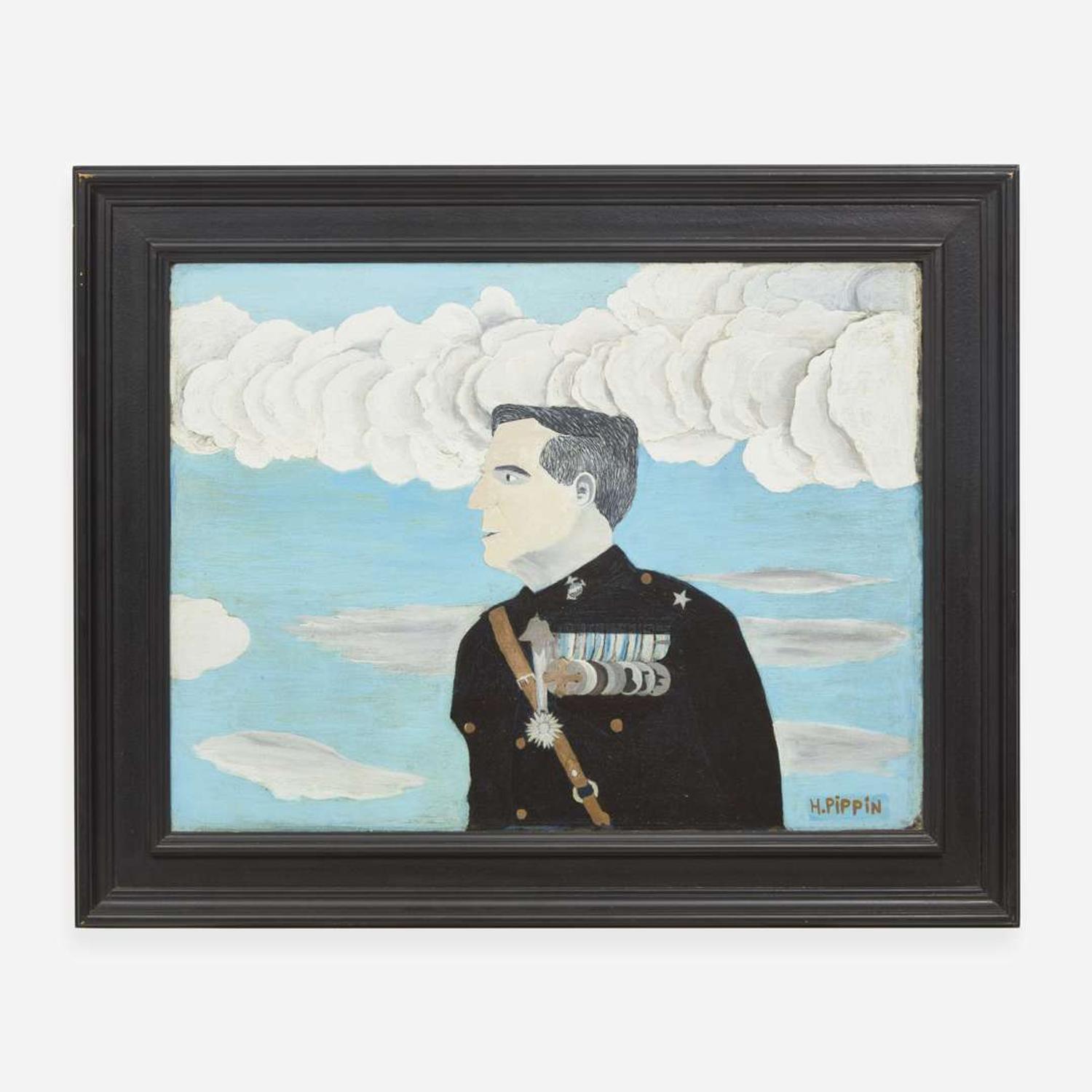 Horace Pippin (American, 1888-1946) Portrait of Major-General Smedley D. Butler, U.S.M.C. (Retired)