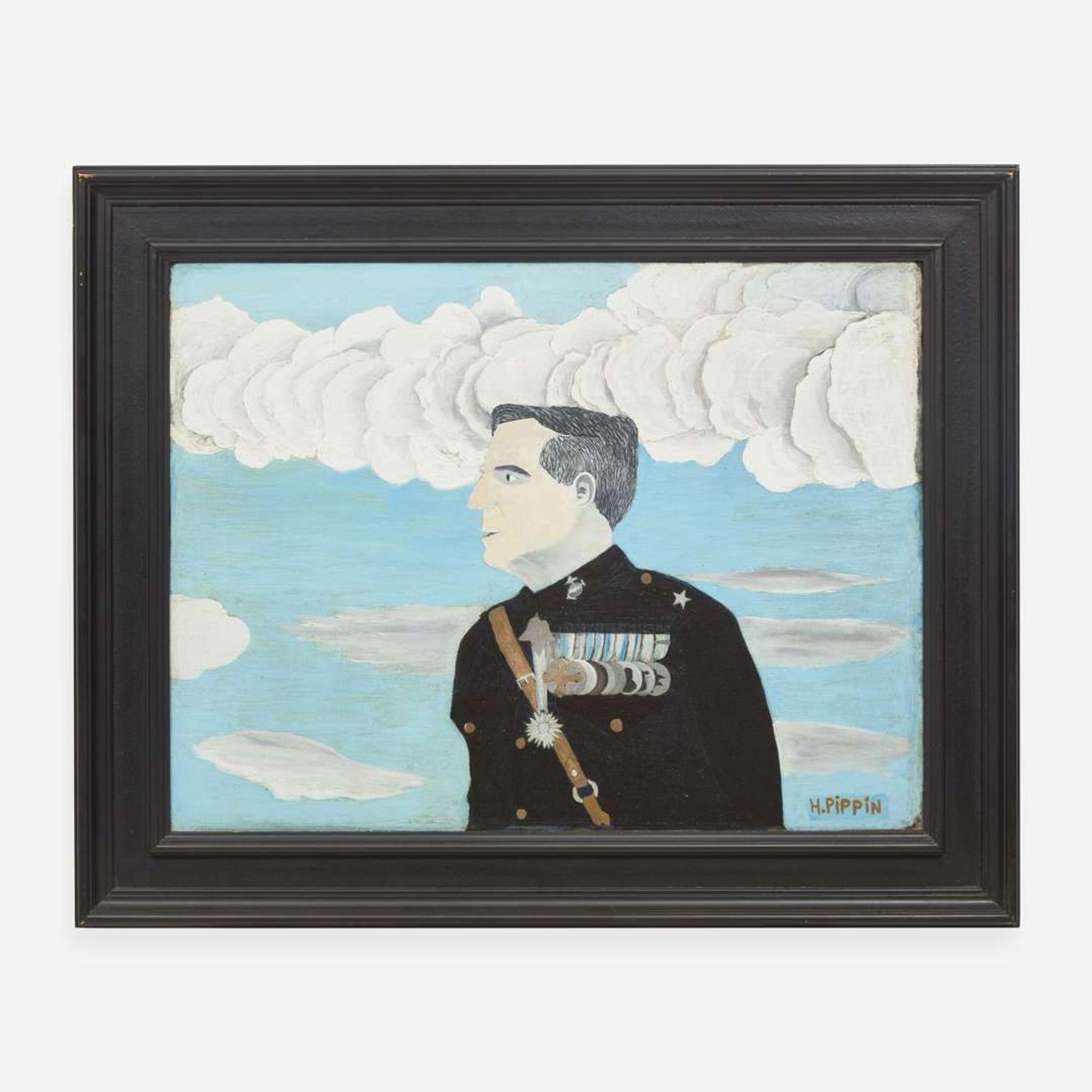 Horace Pippin (American, 1888-1946) Portrait of Major-General Smedley D. Butler, U.S.M.C. (Retired)