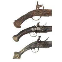 Lot of Three Ottoman Pistols