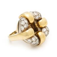 Diamond and Yellow Gold Ring