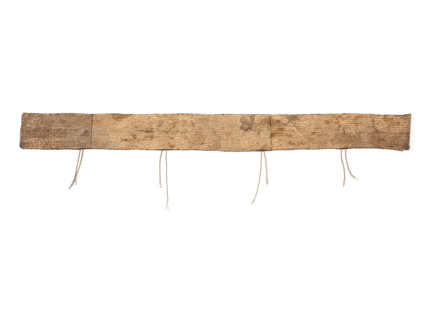 Sioux Beaded Buffalo Hide Blanket Strip