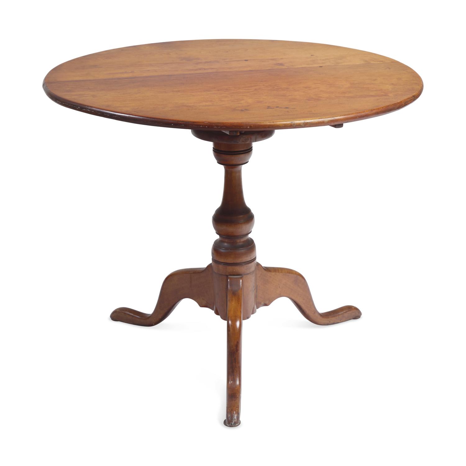 A Chippendale Cherry Tilt-Top Tea Table
