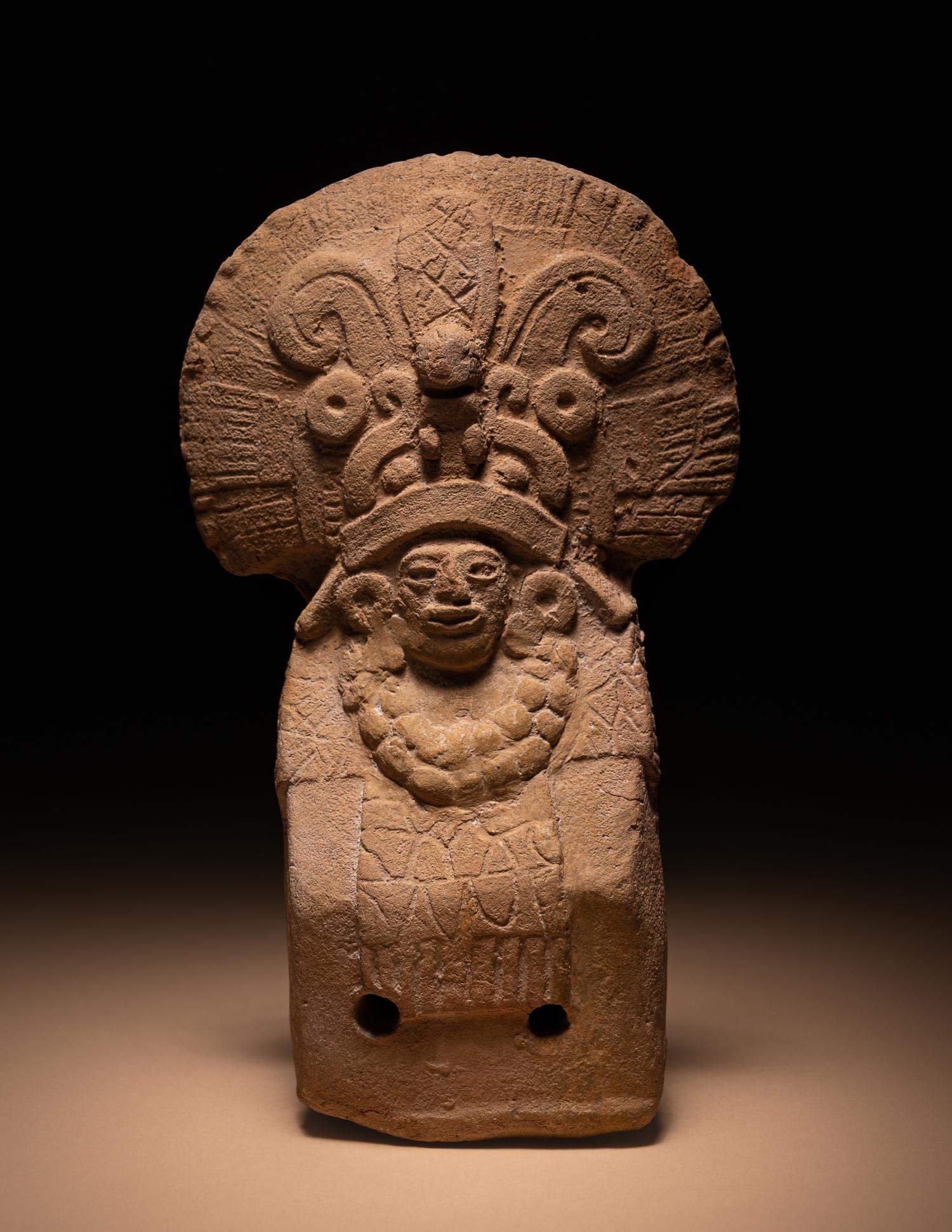 A Maya Rattle Figure