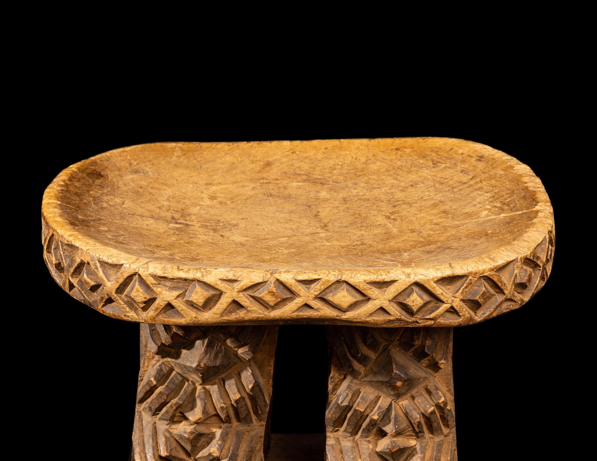 Two African Wood Stools