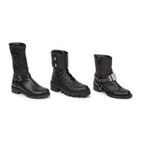 THREE PAIRS OF DESIGNER BLACK LEATHER BOOTS